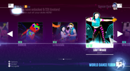 Like I Would on the Just Dance 2017 menu (7th-gen)