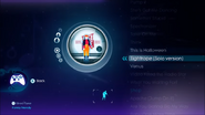 Tightrope (Solo version) on the Just Dance 3 menu (Xbox 360)