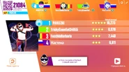 Just Dance Now scoring screen (2017 update)