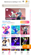 Blurred Lines on the Just Dance Now menu (2020 update, phone)