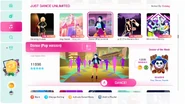 Danse (Pop Version) on the Just Dance 2020 menu