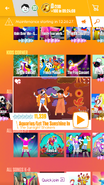 Aquarius/Let the Sunshine In on the Just Dance Now menu (2017 update, phone)