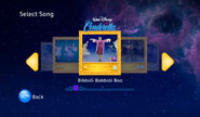 Bibbidi-Bobbidi-Boo on the Just Dance: Disney Party menu