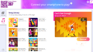 Can’t Get Enough on the Just Dance Now menu (2020 update, computer)