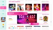 Takeonme jd2020 menu.png (987 KB) Take On Me on the Just Dance 2020 menu