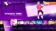 VIPMADE on the Just Dance 2018 menu