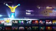 Happy on the Just Dance 2016 menu