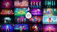 A different color scheme for Dynamite; differently designed floor for the background of Kurio Ko Uddah Le Jana; floating triangles in Let’s Go To The Mall; an unseen sign in Tightrope that says "QUICK DRY FORMULA", plus "FLY AWAY" replaced with "50c per dance"; different colored triangles in I'm So Excited (green instead of yellow); different effects on Party Rock Anthem; flipped coach positions for No Limit and a simpler background for What You Waiting For?