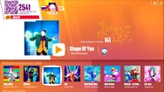Shape of You on the Just Dance Now menu (2017 update, computer)
