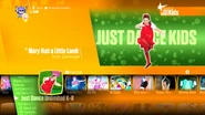 Mary Had a Little Lamb on the Just Dance 2018 menu