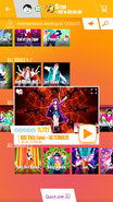 Kill This Love (Extreme Version) on the Just Dance Now menu (2017 update, phone)