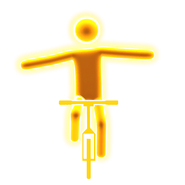 Pictogram on an exercise bicycle (Side to Side (Cycling Version))