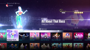 All About That Bass on the Just Dance 2016 menu (8th-gen)