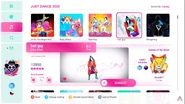 bad guy on the Just Dance 2020 menu (8th-gen)