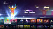 Move Your Feet on the Just Dance 2016 menu