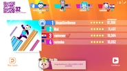 Just Dance Now scoring screen (2017 update)