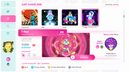 7 rings (Extreme Version) on the Just Dance 2020 menu (8th-gen)