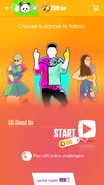 Just Dance Now coach selection screen (2017 update, phone)