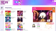 Judas on the Just Dance Now menu (computer)