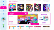 Poster Girl no menu do Just Dance 2022
