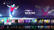 Hold My Hand on the Just Dance 2016 menu