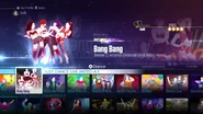 Bang Bang on the Just Dance 2016 menu