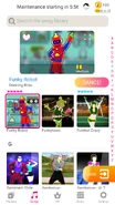 Funky Robot on the Just Dance Now menu (2020 update, phone)