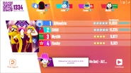 Just Dance Now scoring screen (2017 update)