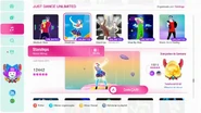Starships on the Just Dance 2020 menu