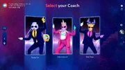 Tela de seleção de treinador do Just Dance 2024 Edition