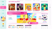 Aserejé (The Ketchup Song) on the Just Dance 2020 menu