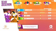 Just Dance Now scoring screen (2017 update)