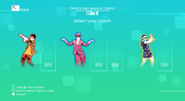 Just Dance 2020 coach selection screen (Wii)