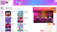 Everybody (Backstreet’s Back) on the Just Dance Now menu (computer)