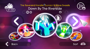 Riverside jd2 menu.png (1.49 MB) Down By The Riverside on the Just Dance 2 menu
