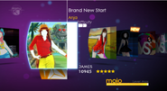 Brand New Start on the Just Dance 4 menu (Wii)