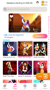 Walk Like an Egyptian on the Just Dance Now menu (2020 update, phone)