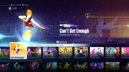 Can’t Get Enough on the Just Dance 2016 menu