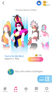 Just Dance Now coach selection screen (2020 update, phone)