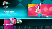 Want U Back on the Just Dance 2017 menu