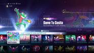 Dame Tu Cosita on the Just Dance 2016 menu