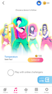 Just Dance Now coach selection screen (phone)