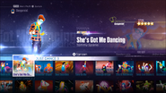 She’s Got Me Dancing on the Just Dance 2016 menu