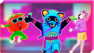 P1 on the cover for the "Kid's Corner" playlist in Just Dance Now (along with Tomato and Shinobi Cat)