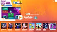 Ievan Polkka on the Just Dance Now menu (2017 update, computer)