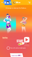 Just Dance Now coach selection screen (outdated, phone)