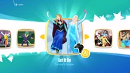 Let It Go on the Just Dance 2018 menu (Kids Mode)