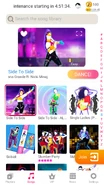 Side to Side on the Just Dance Now menu (2020 update, phone)