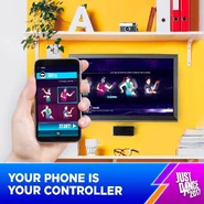 Promotional image for Just Dance 2016-22 Controller (with P2’s Beta pose)