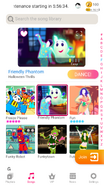 Friendly Phantom on the Just Dance Now menu (2020 update, phone)